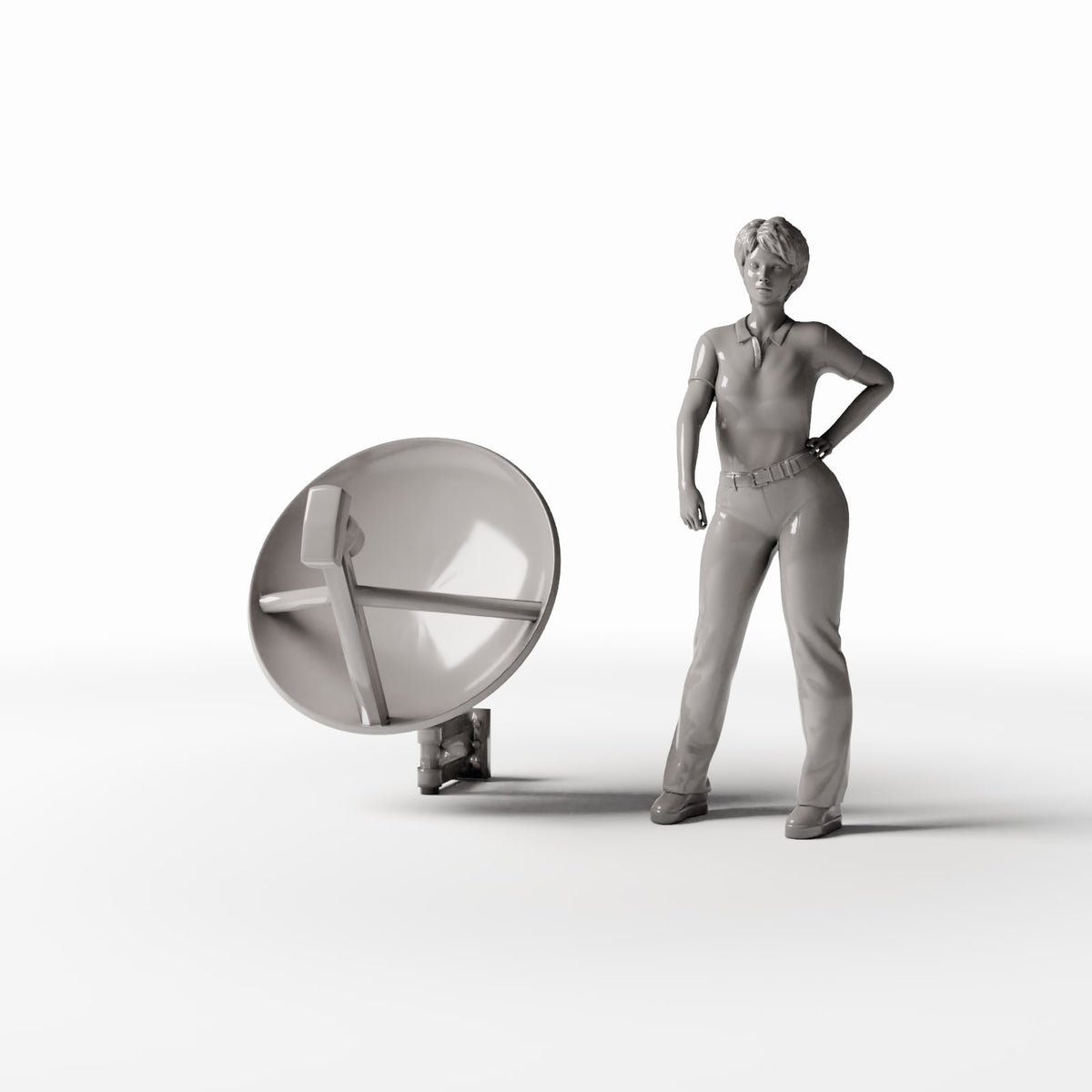 Diorama Modellbau Produktfoto 1: Diorama Stadt: Satellitenschüssel fürs Dach (Ref. 977D)