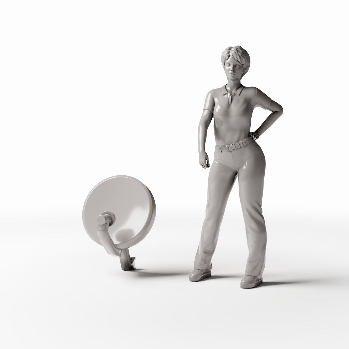 Productfoto diorama en modelbouw 1: Dioramagebouw: satellietschotel voor wandmontage (Ref. 979D)