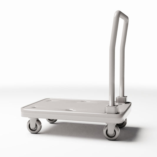 Productfoto diorama en modelbouw 0: Magazijndiorama: kleine platformwagen met duwbeugel (Ref. 982D)