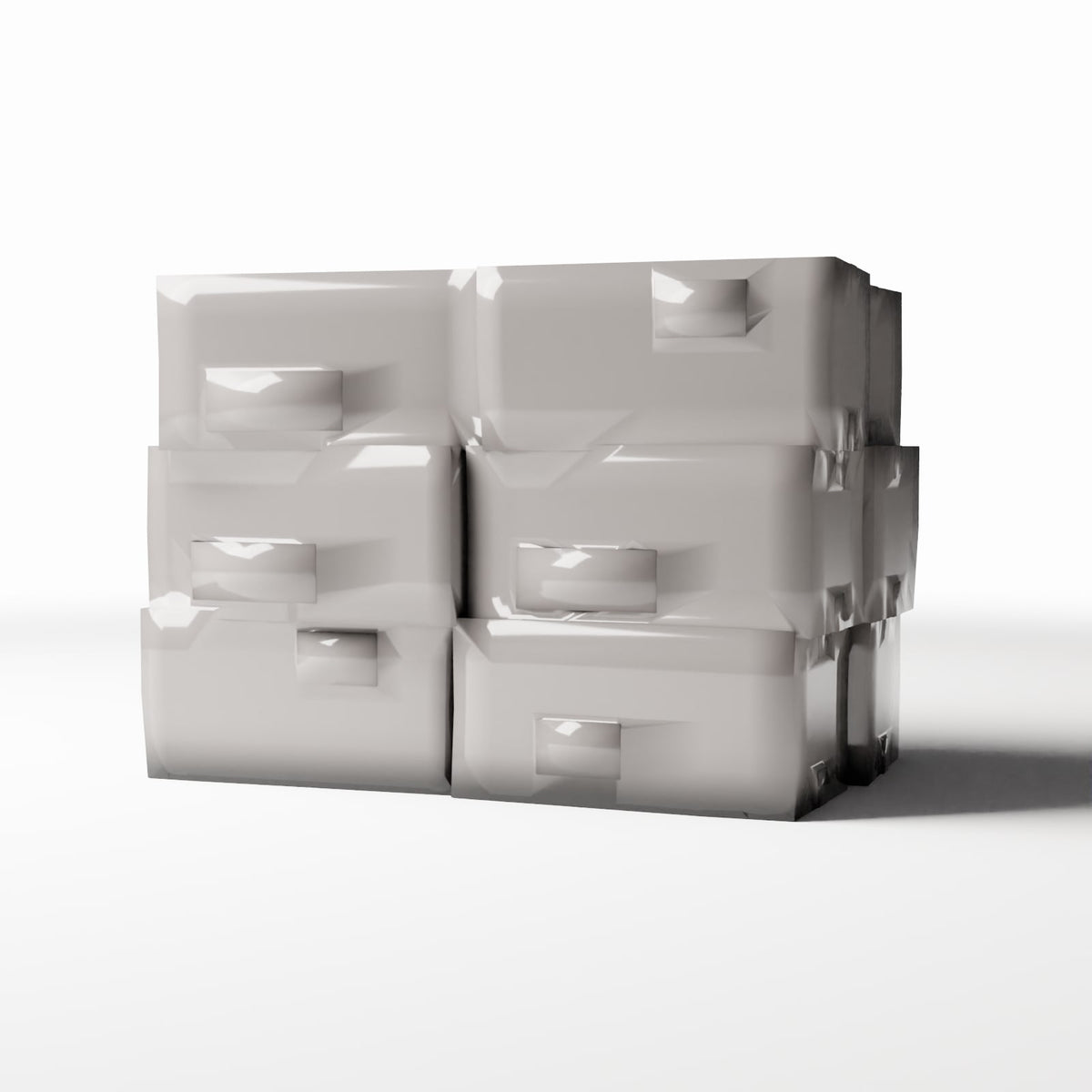 Productfoto diorama en modelbouw 0: Magazijndiorama: stapel gebruikte kartonnen dozen (Ref. 987D)