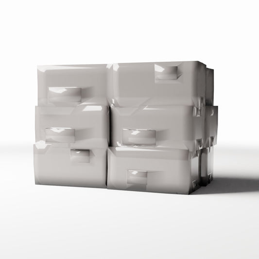 Productfoto diorama en modelbouw 0: Magazijndiorama: stapel gebruikte kartonnen dozen (Ref. 987D)