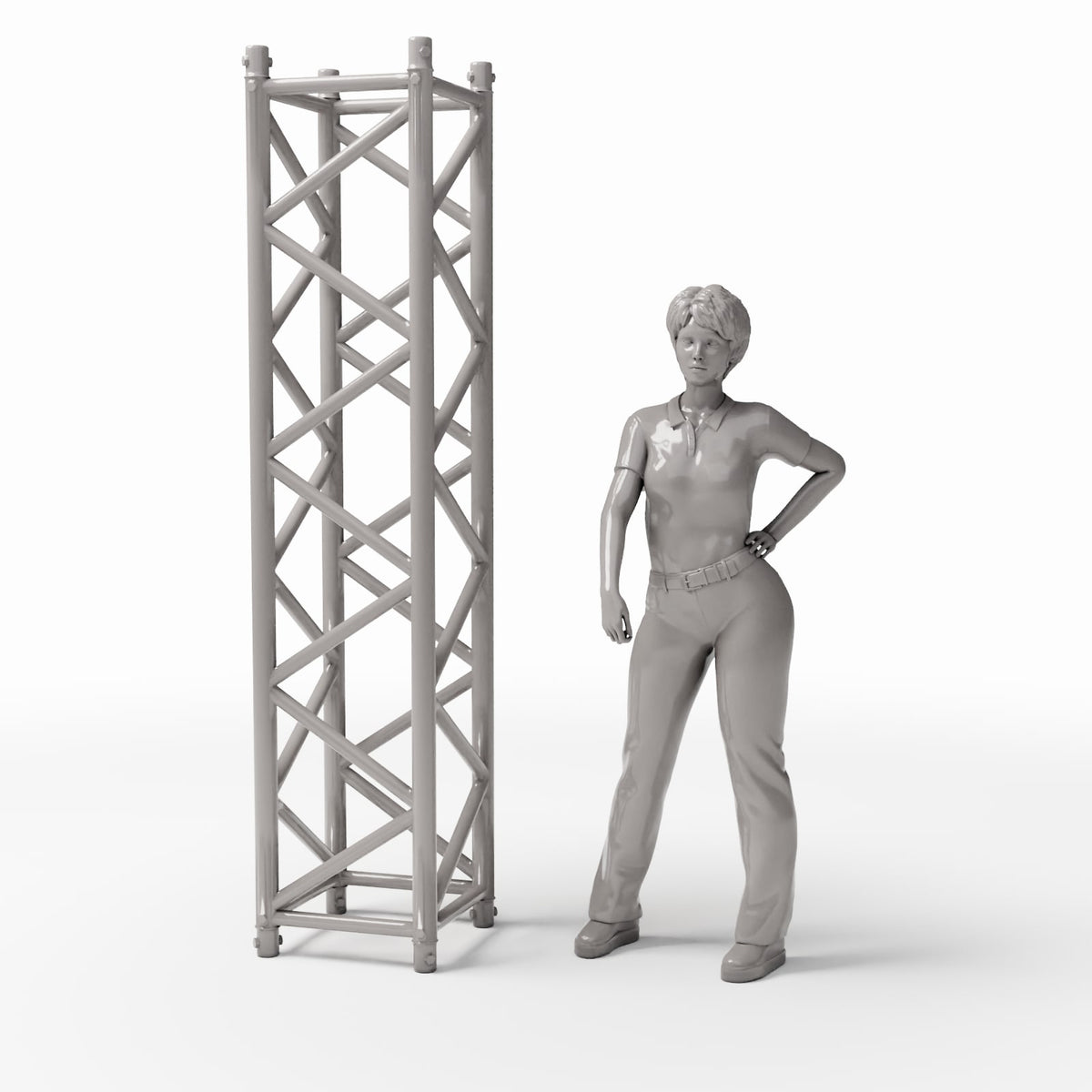 Productfoto diorama en modelbouw 1: Dioramaonderdelen: vierkante podiumtruss-toren (Ref. 989D)