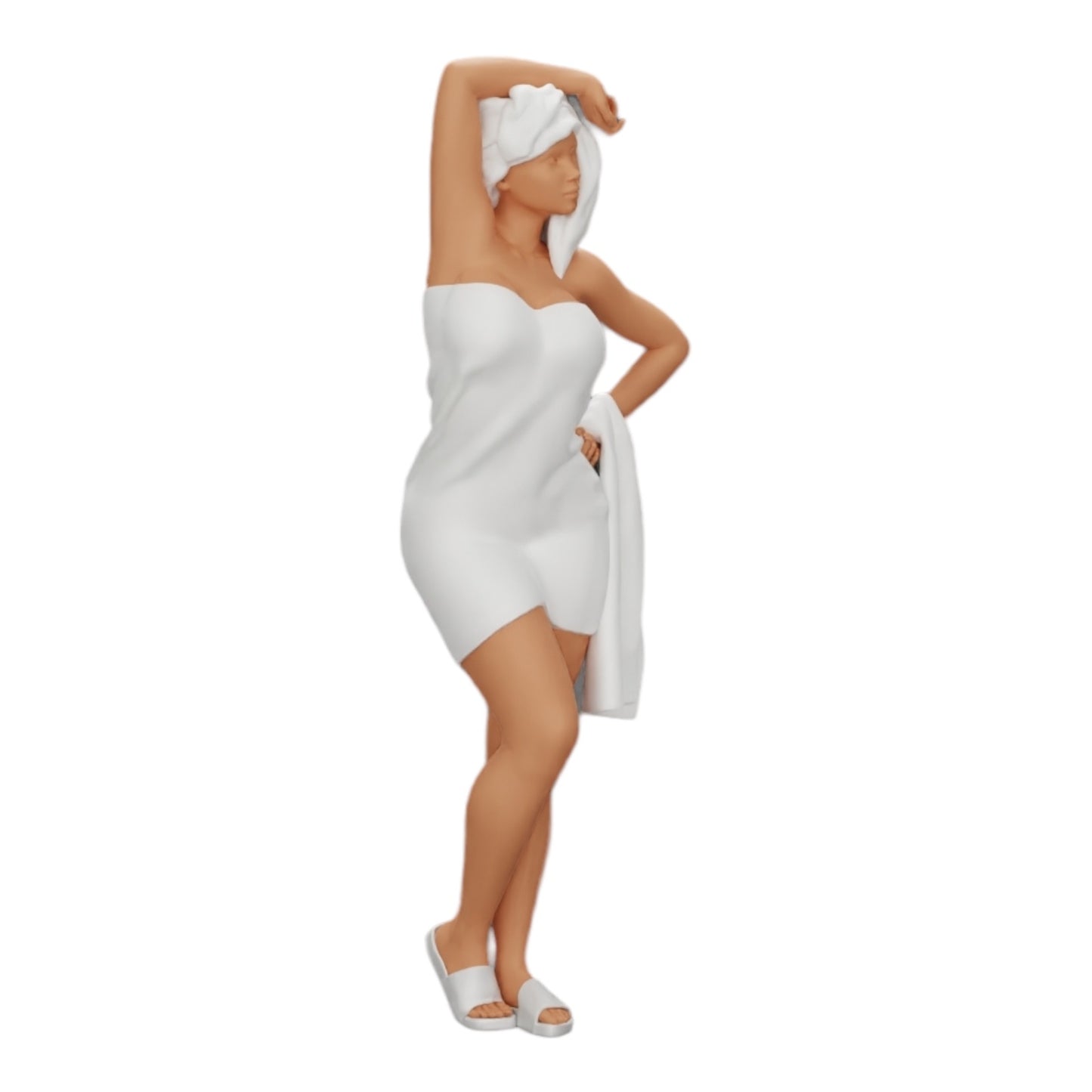 Diorama modelbouw productfoto 0: Sexy vrouw na de douche met badjas en handdoek (Ref Nr. A10)