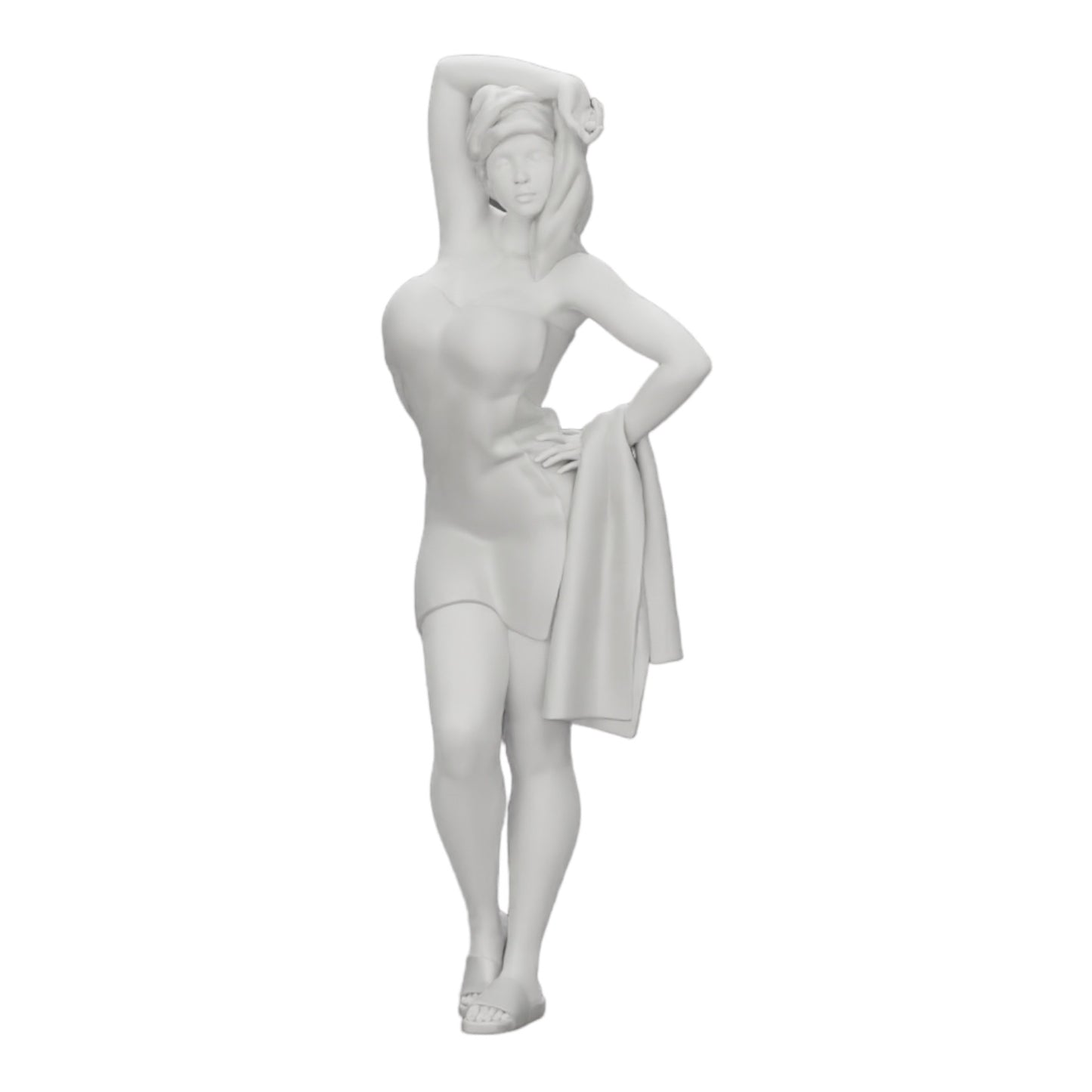 Diorama modelbouw productfoto 0: Sexy vrouw na de douche met badjas en handdoek (Ref Nr. A10)