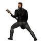 Diorama modelbouw productfoto 0: Rockstar speelt basgitaar in leren jas met lange haren en baard (Ref Nr. A12)