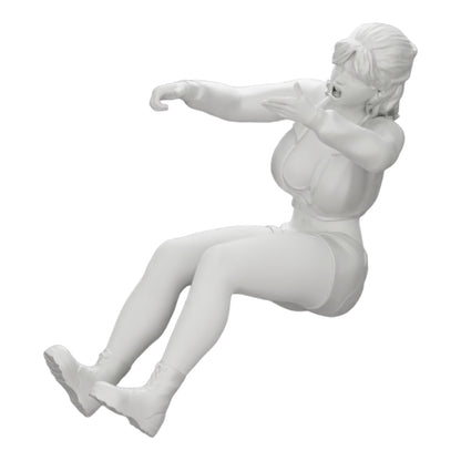 Diorama modelbouw productfoto 0: Boze jonge vrouw in minishirt schreeuwt uit de auto (Ref Nr. A17)