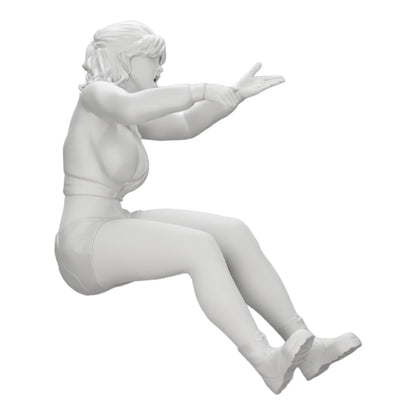 Diorama modelbouw productfoto 0: Boze jonge vrouw in minishirt schreeuwt uit de auto (Ref Nr. A17)