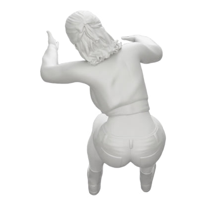Diorama modelbouw productfoto 0: Boze jonge vrouw in minishirt schreeuwt uit de auto (Ref Nr. A17)