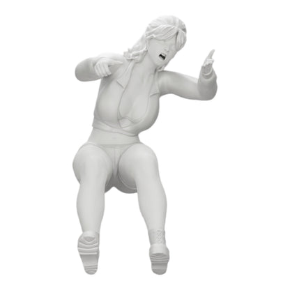 Diorama modelbouw productfoto 0: Boze jonge vrouw in minishirt schreeuwt uit de auto (Ref Nr. A17)