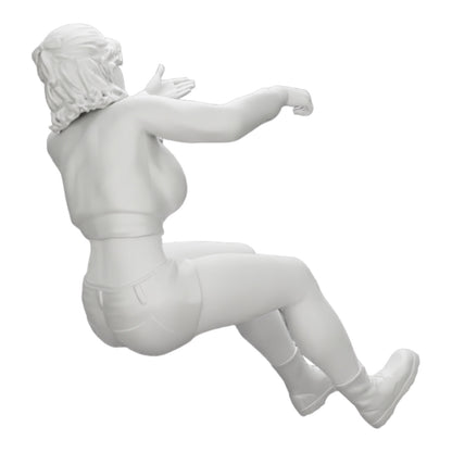 Diorama modelbouw productfoto 0: Boze jonge vrouw in minishirt schreeuwt uit de auto (Ref Nr. A17)