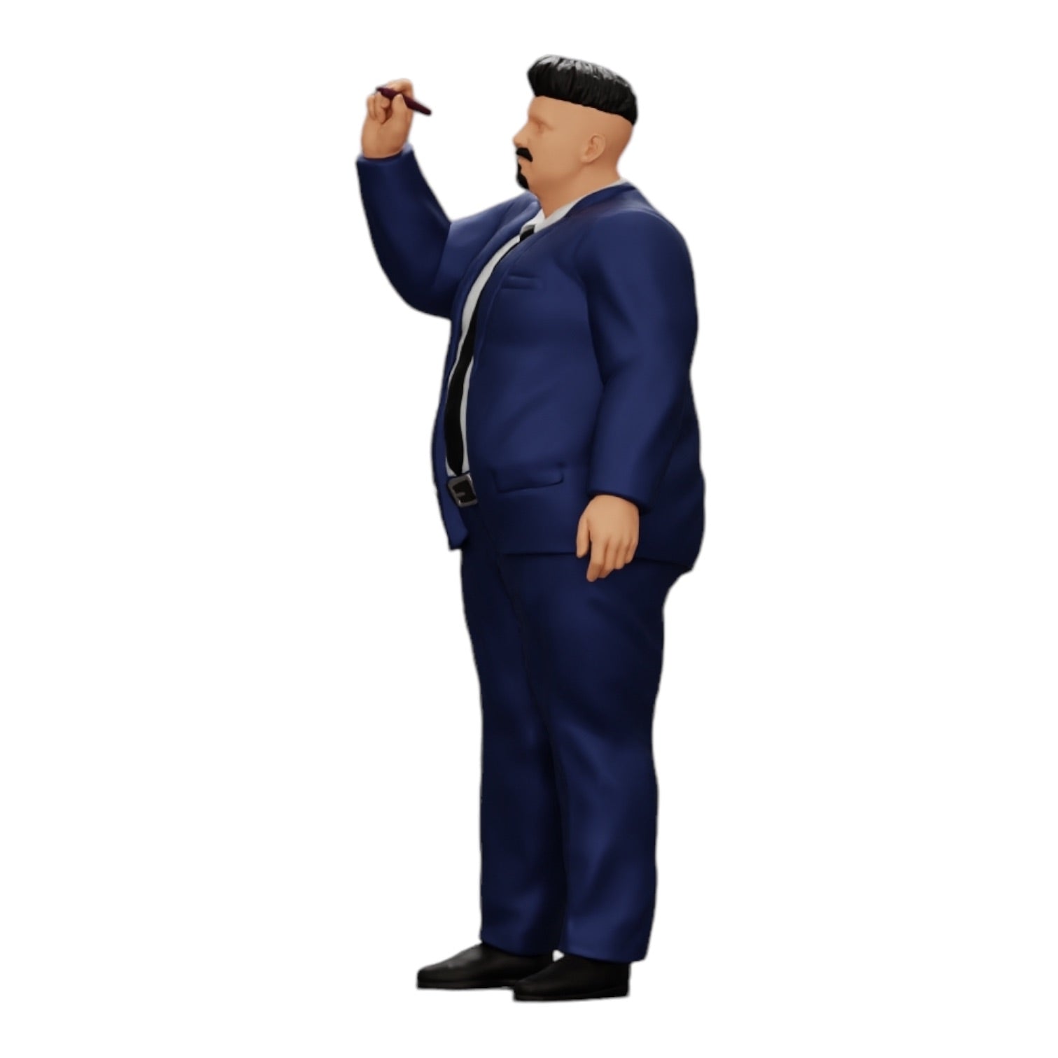 Diorama modelbouw productfoto 0: Corpulente zakenman schrijft op whiteboard (Ref Nr. A19)