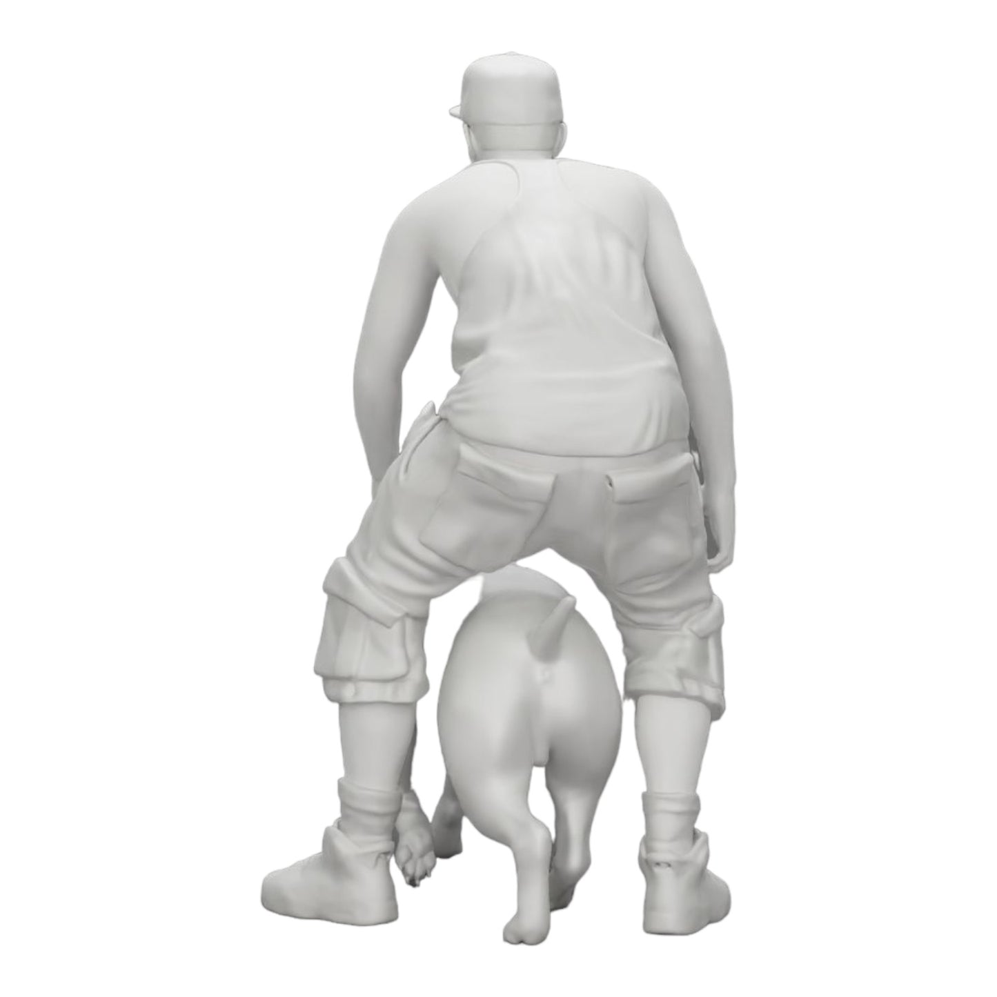 Diorama modelbouw productfoto 0: Gangster-Homie met pet en Pitbull hond (Ref Nr. A22)