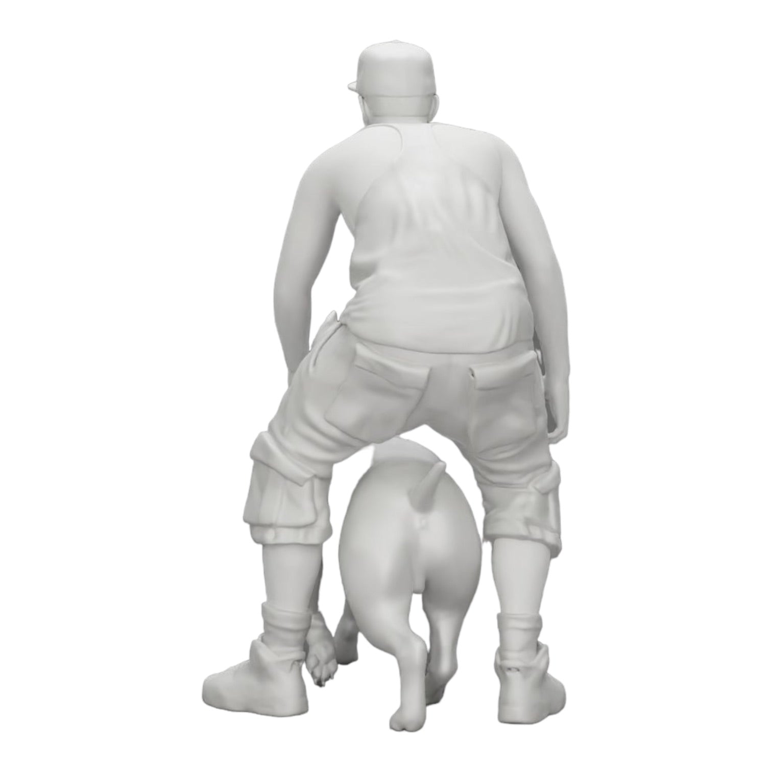 Diorama modelbouw productfoto 0: Gangster-Homie met pet en Pitbull hond (Ref Nr. A22)