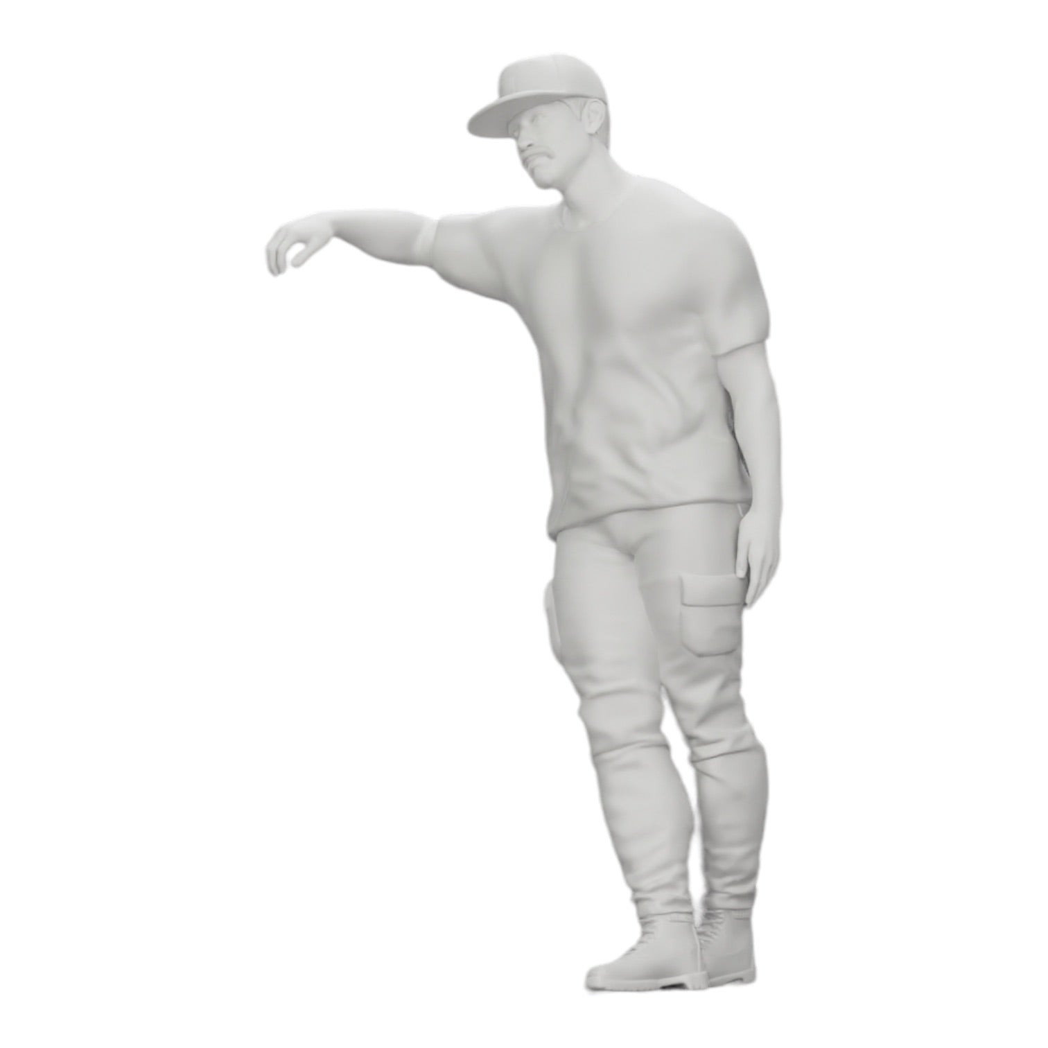 Diorama modelbouw productfoto 0: Gangster met hoed leunt tegen muur (Ref Nr. A23)