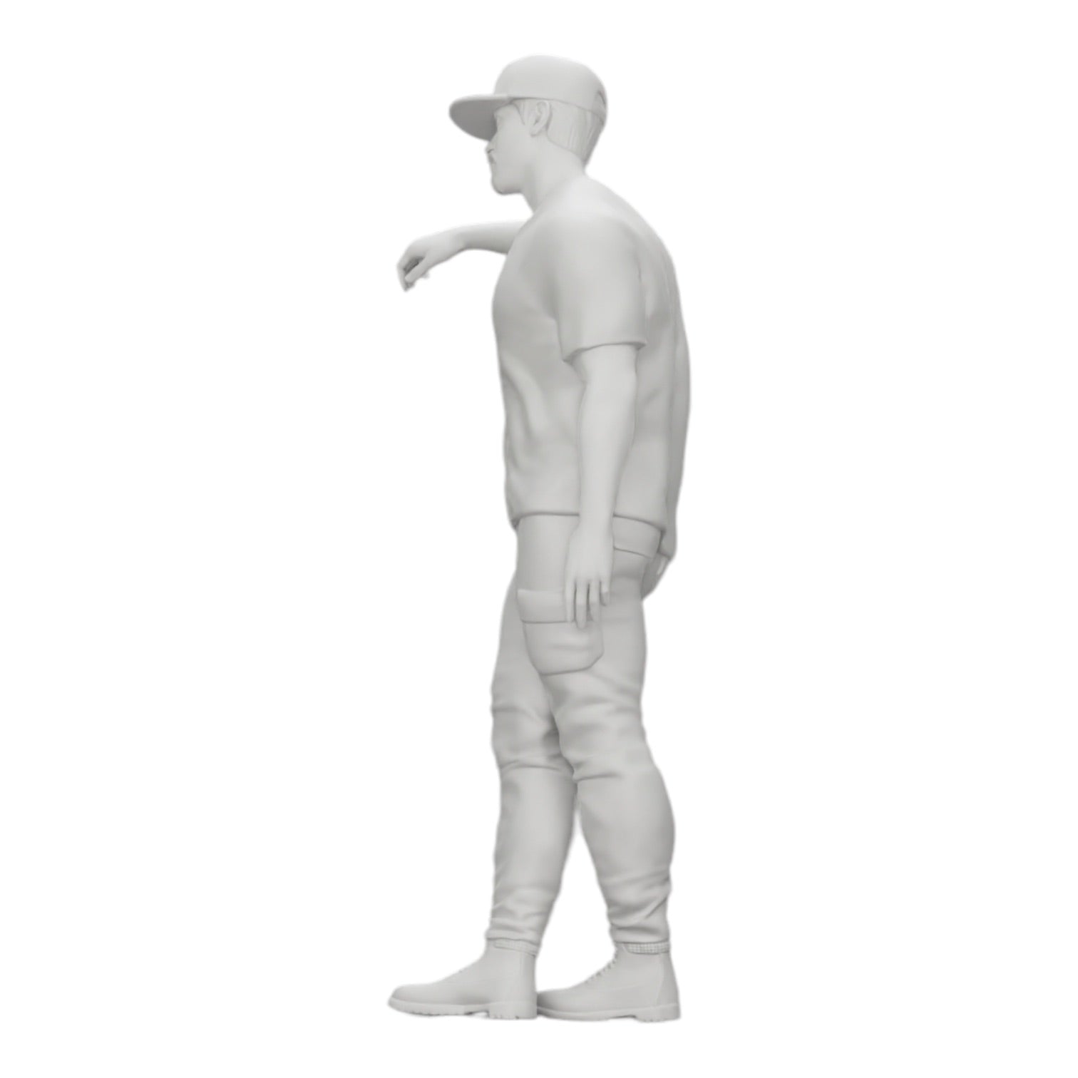 Diorama modelbouw productfoto 0: Gangster met hoed leunt tegen muur (Ref Nr. A23)