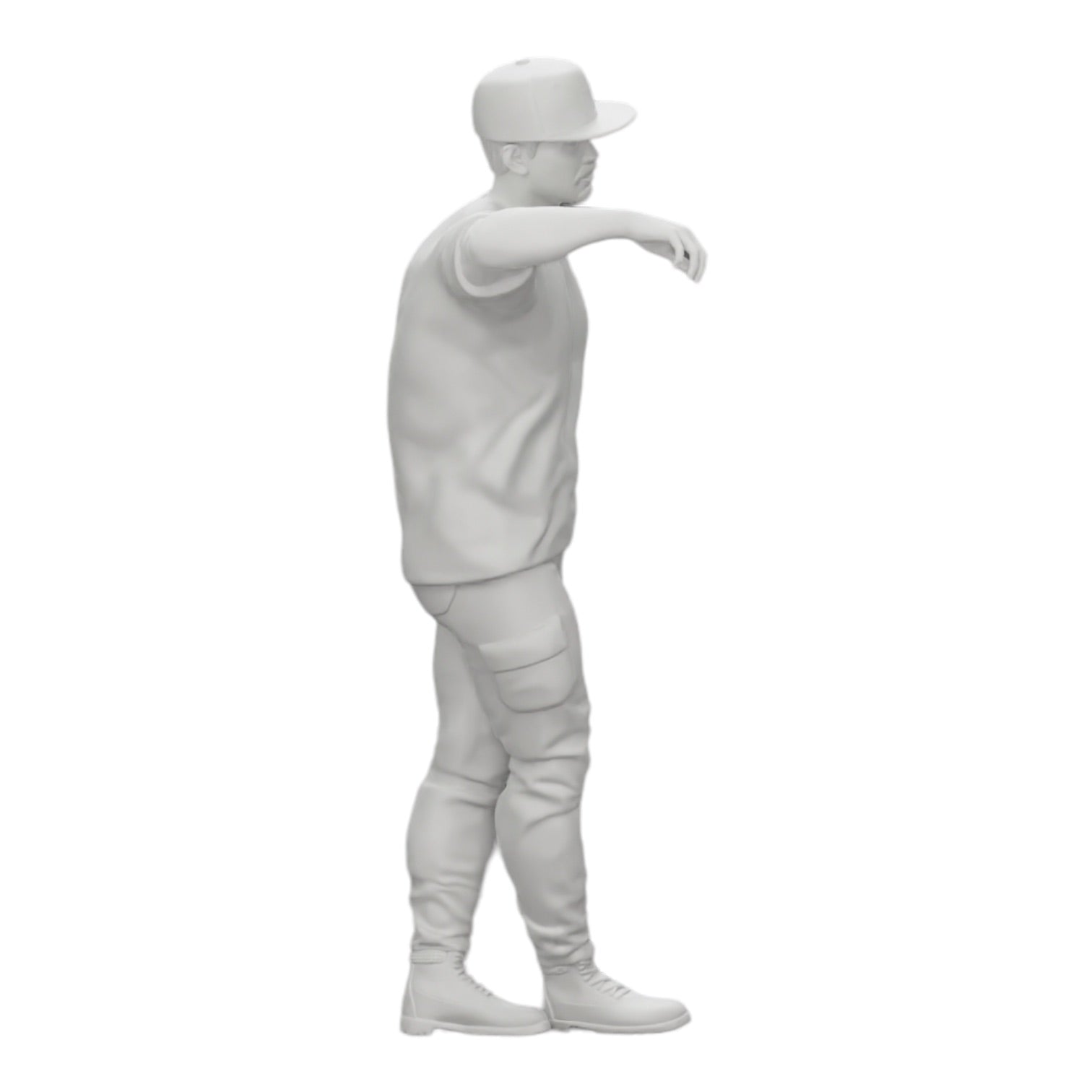 Diorama modelbouw productfoto 0: Gangster met hoed leunt tegen muur (Ref Nr. A23)