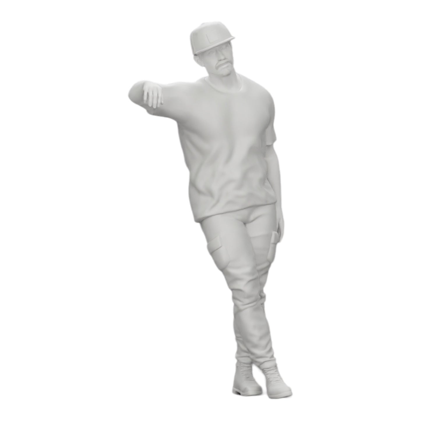 Diorama modelbouw productfoto 0: Gangster met hoed leunt tegen muur (Ref Nr. A23)