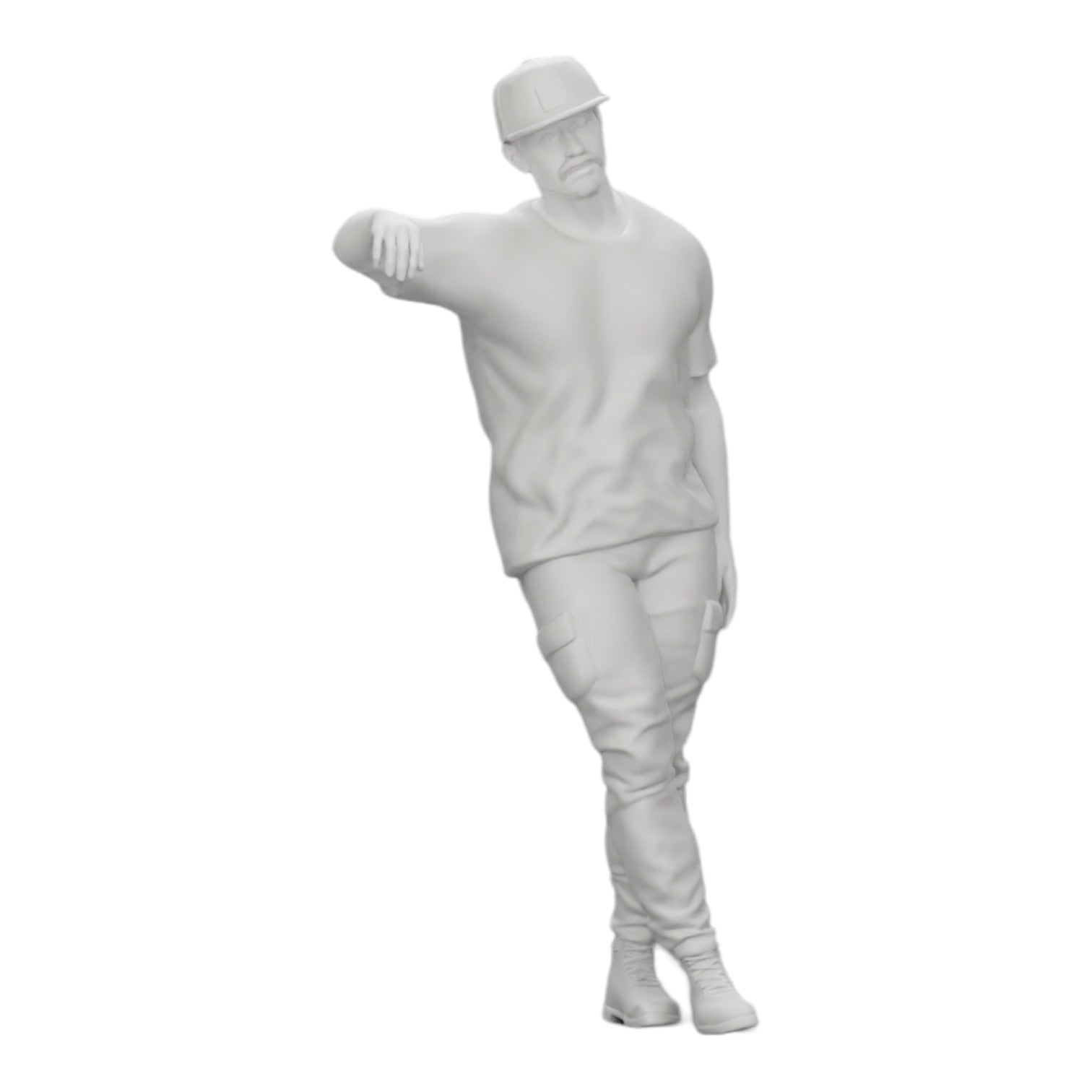 Diorama modelbouw productfoto 0: Gangster met hoed leunt tegen muur (Ref Nr. A23)