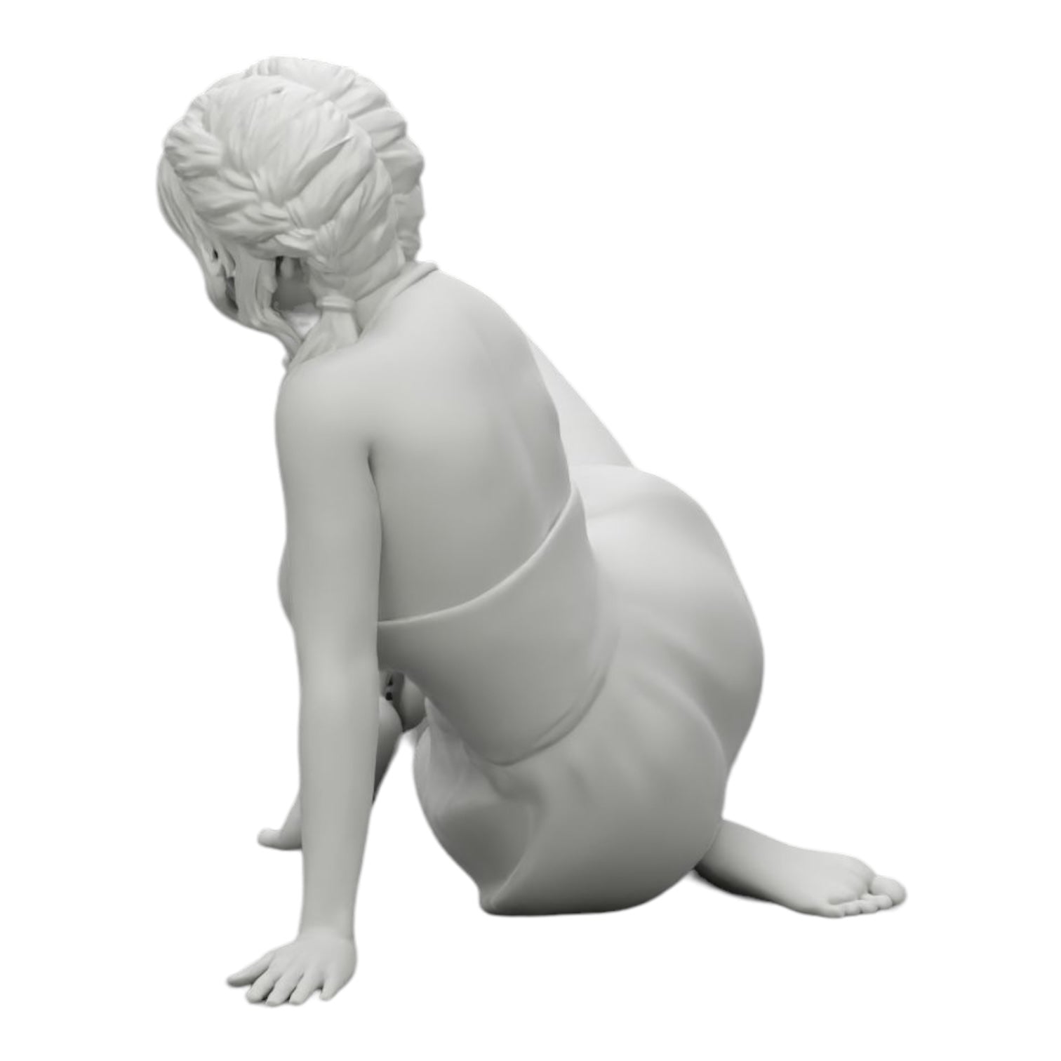 Diorama Modellbau Produktfoto 0: Attraktive Frau sitzt entspannt in der Hocke (Ref Nr. A34)
