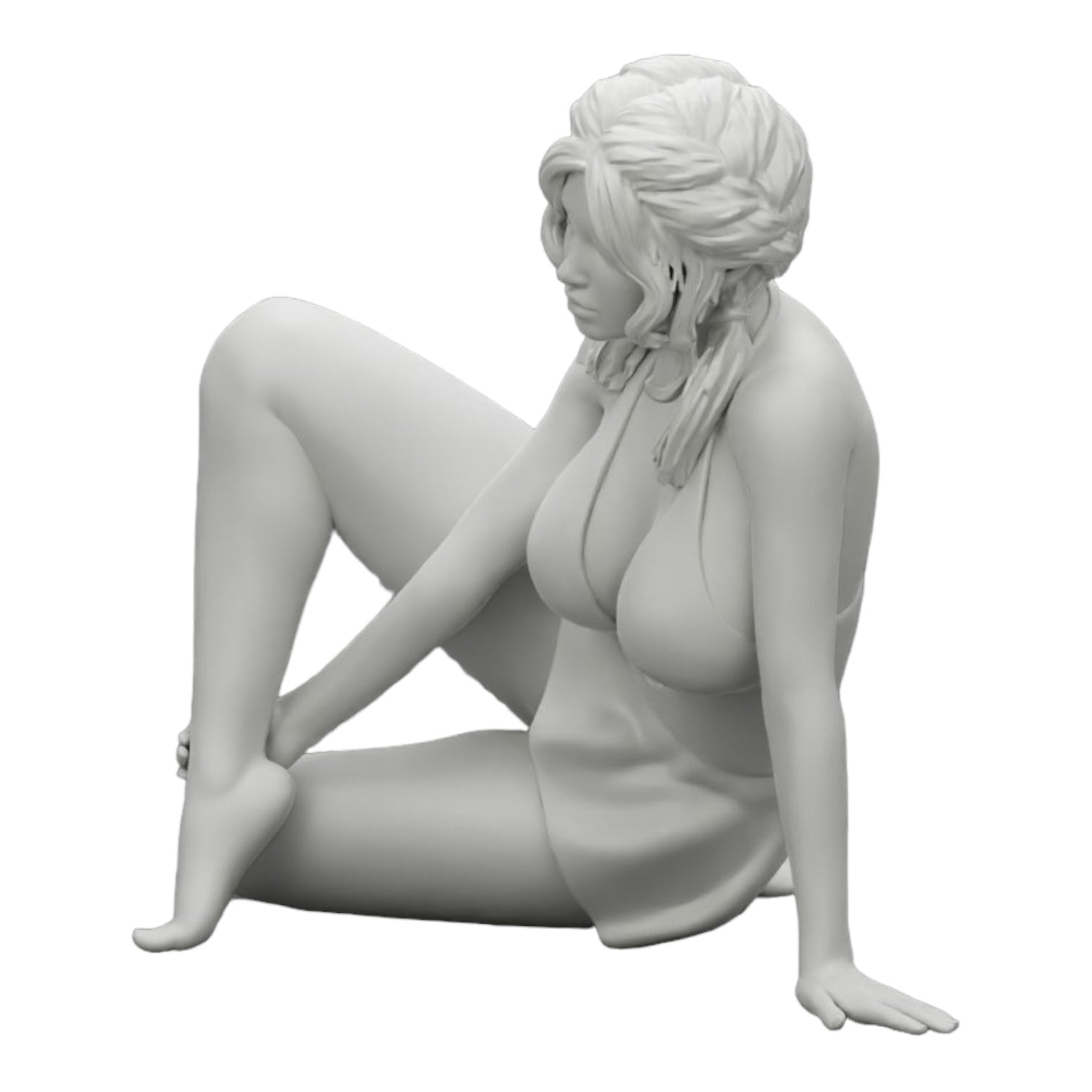 Diorama Modellbau Produktfoto 0: Attraktive Frau sitzt entspannt in der Hocke (Ref Nr. A34)
