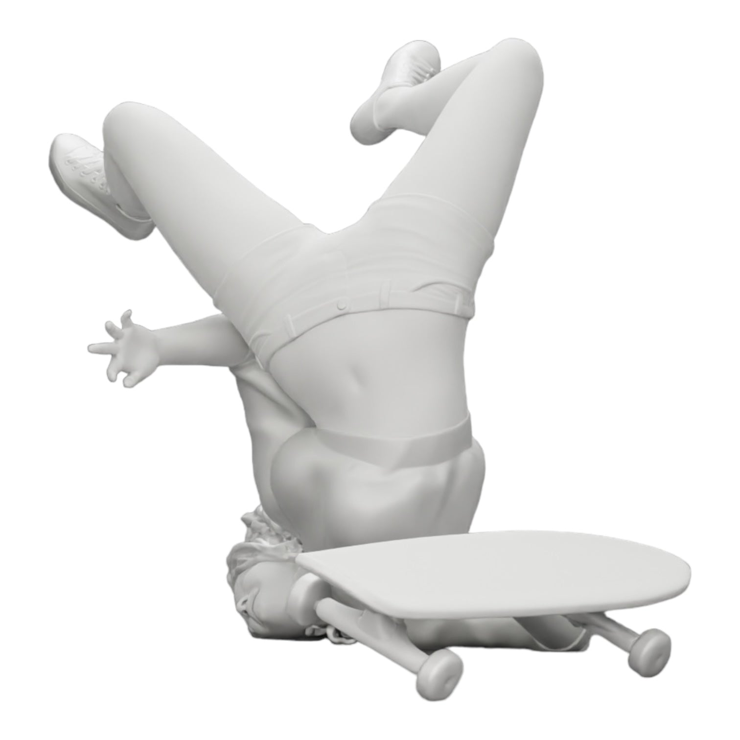Diorama modelbouw productfoto 0: Meisje met krullend haar valt tijdens het sporten van het skateboard (Ref Nr. A44)
