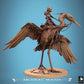 Productfoto Tabletop 28mm Lord of the Print (LotP) 1: Fantasy figuur: Diermens Muis-Ridder op Reiger, Vogelrijder Scout, lichte cavalerie, ruiterheld Reiger Wandeling (25_07_D3)