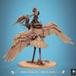 Productfoto Tabletop 28mm Lord of the Print (LotP) 2: Fantasy figuur: Diermens Muis-Ridder op Reiger, Vogelrijder Scout, lichte cavalerie, Ruiterheld Reiger Wandeling (25_07_D3)