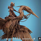 Productfoto Tabletop 28mm Lord of the Print (LotP) 4: Fantasy figuur: Diermens Muizenkrijger op Reiger, Vogelrijder Scout, lichte cavalerie, ruiterheld Heron Walk (25_07_D3)