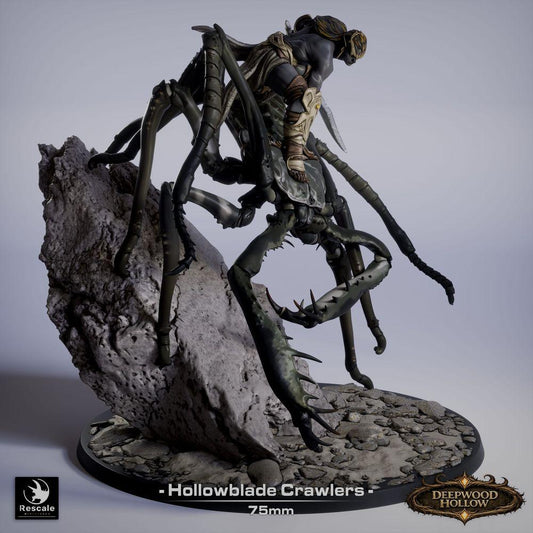 Productfoto Tabletop 28mm Lord of the Print (LotP) 0: Tabletop Miniatuur: Spinrijder-Assassijn op Spinbeest, Ambush-vechter met Dolk (26_03_F6)
