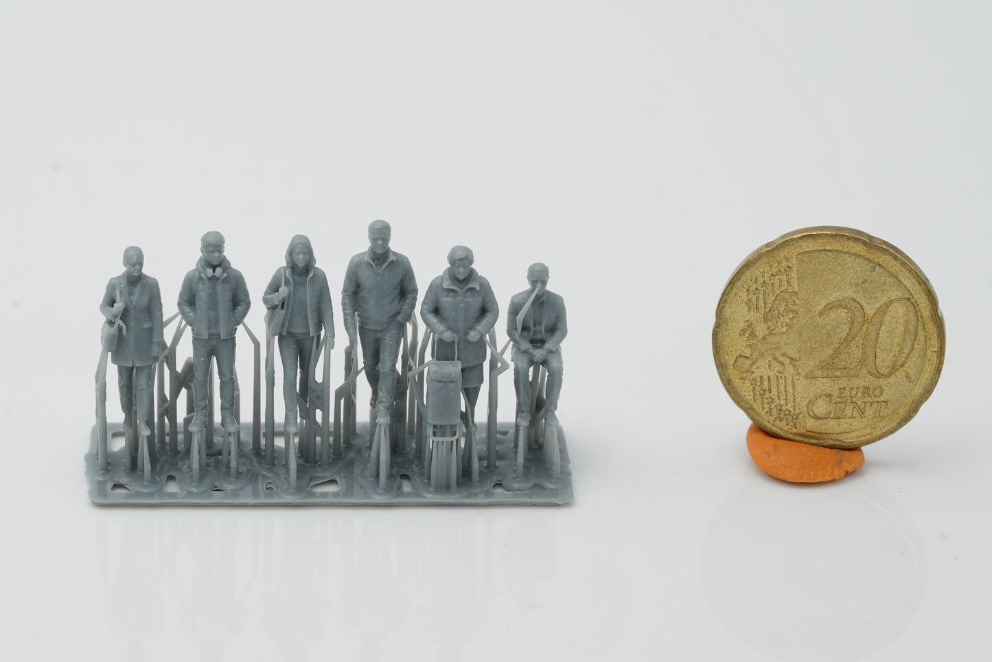 Diorama modelbouw productfoto 0: Passanten figuren set 2 - 6 figuren (h0_29)