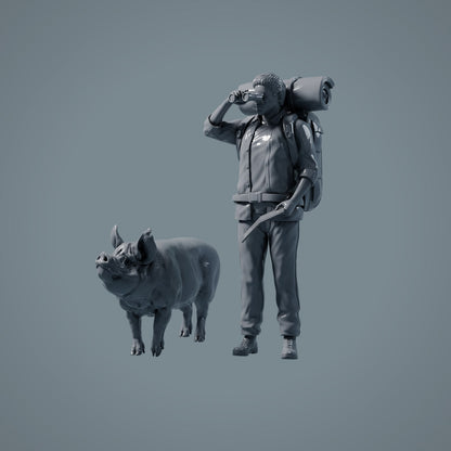 Boerderij Dier Figuren: Eber - Berkshire Pig (a039)