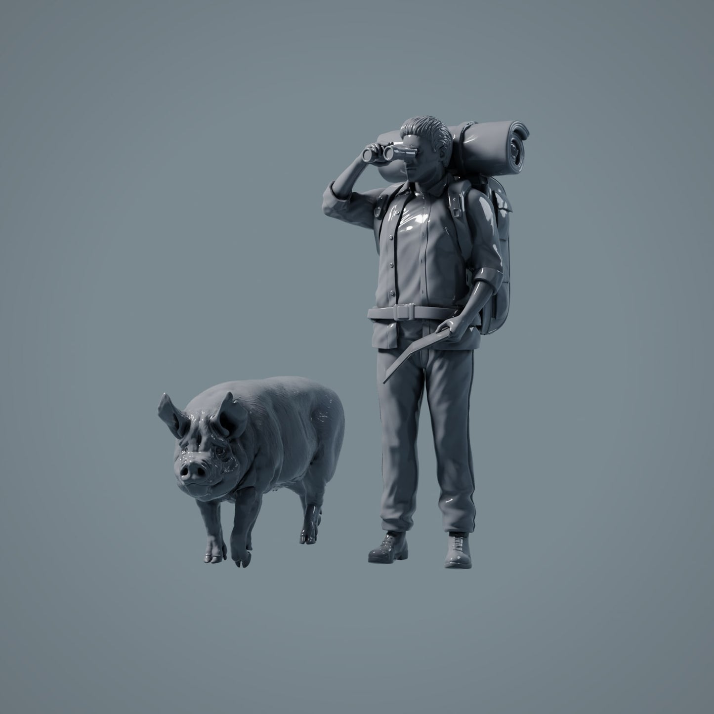 Boerderij Dier Figuren: Eber gaand - Berkshire Pig (a040)
