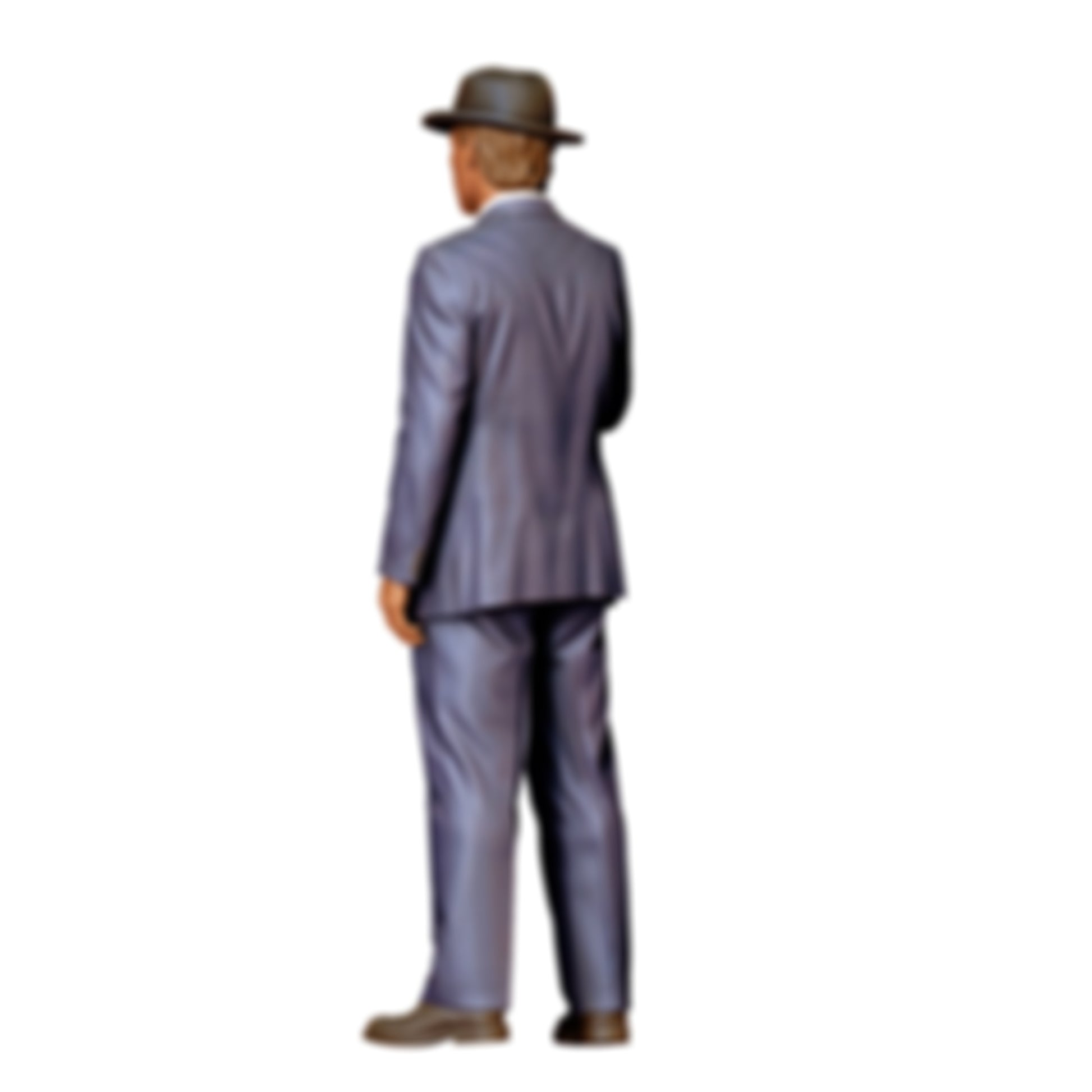 3DP Miniatures 2: Stehende Figur: Mann im Anzug mit Hut in der Hand (Ref. Nr. 516)