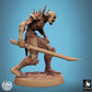 Productfoto Tabletop 28mm Lord of the Print (LotP) 1: Tabletop Miniatuur: Ghul-Berserker Ravager (Ghoul), ondode krijger en vervloekte marauder met gekartelde machete en stekelpantser (24_11_C1)