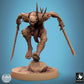 Productfoto Tabletop 28mm Lord of the Print (LotP) 0: Tabletop Miniatuur: Ondode Ghul Verwüster Ghoul Ravager, Dodenlanding in de Sprong, Schedelkrijger met Bottenbladen, monsterlijke Elite Melee Strijder (24_11_C13)