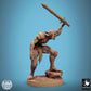 Productfoto Tabletop 28mm Lord of the Print (LotP) 1: Tabletop Miniatuur: Ghul Verwüster (Ghoul Ravager), ondode krijger met gekartelde kling - duistere kampioen en monsterlijke dichtbijvechter (24_11_C37)