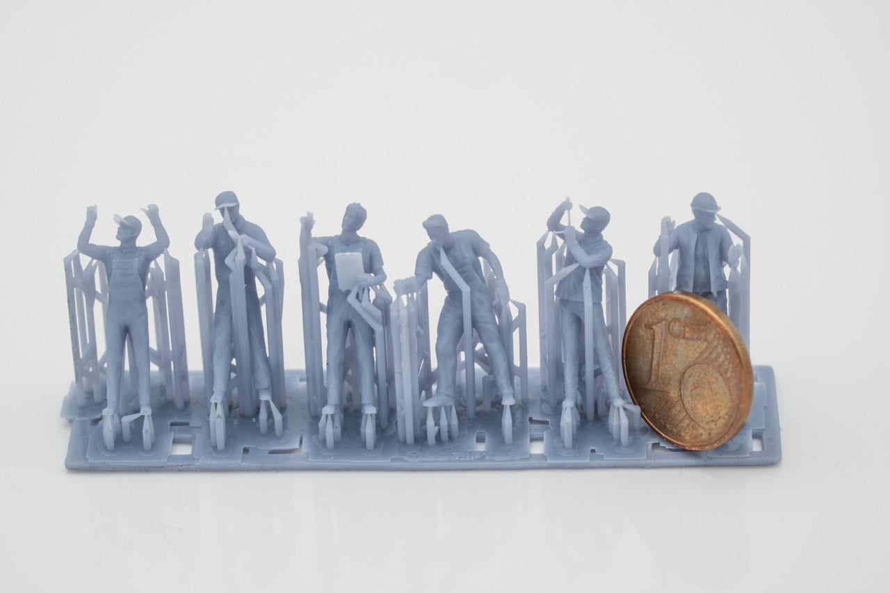 Productfoto Figuur H0, 1:72 - 0: Schroef/ Mechaniker Figuren Set (6 Figuren):