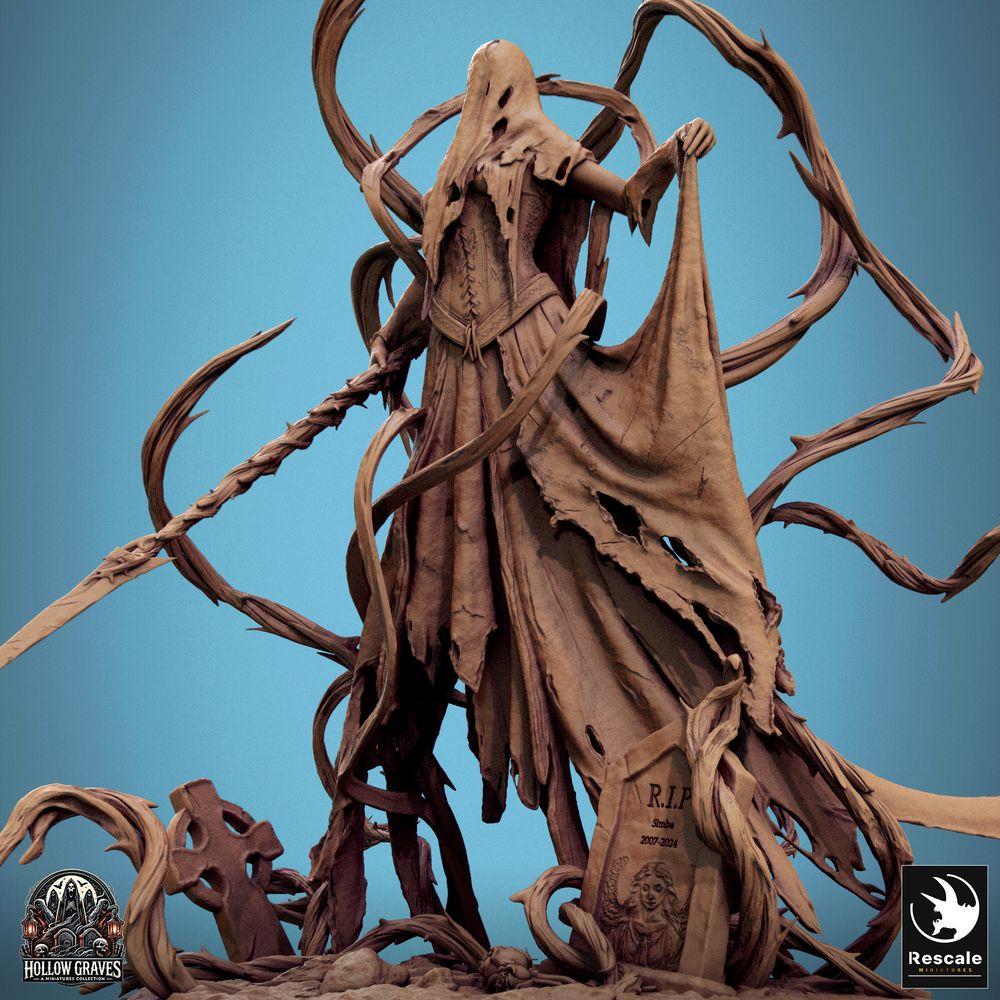 Productfoto Tabletop 28mm Lord of the Print (LotP) 0: Tabletop Miniatuur: Wraakzuchtige Banshee / Wraith - ondode tovenares met doornenwapen (24_10_H)
