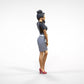 Produktfoto  0: Frau mit Rock und Bluse