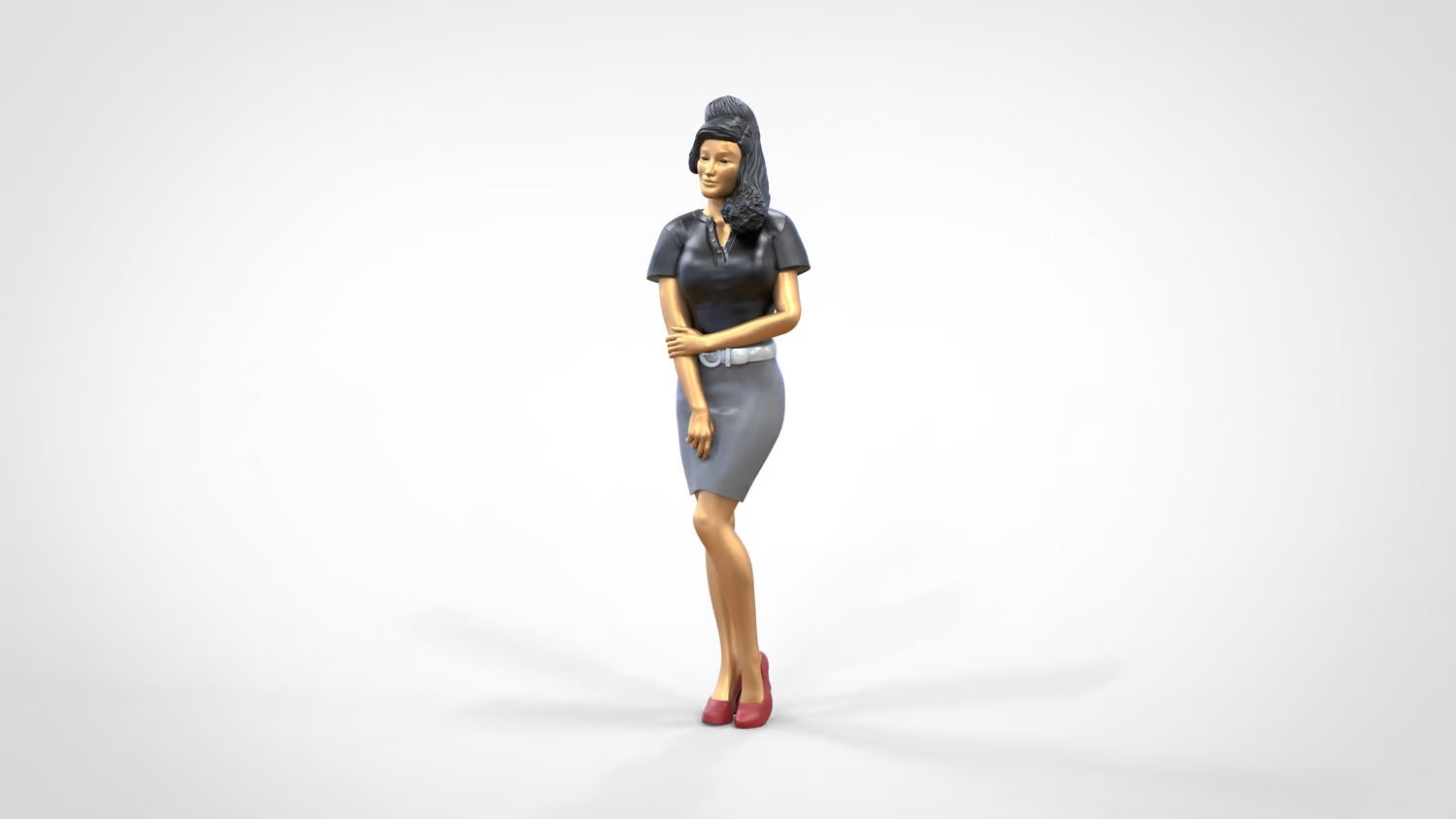 Produktfoto  0: Frau mit Rock und Bluse