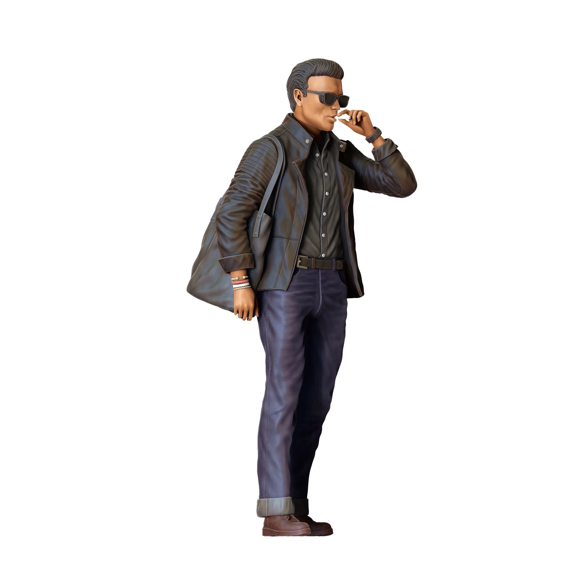 Productfoto 0: Man in leren jack - Rockabilly stijl Rock n Roll