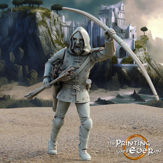 Produktfoto mittelalterliche historische Figur 75mm Scale The Printing Goes Ever On (TPGEO)  0: Mittelalterliche Ritter Figuren Verbündeter Bogenschütze A - Verbündete Truppen