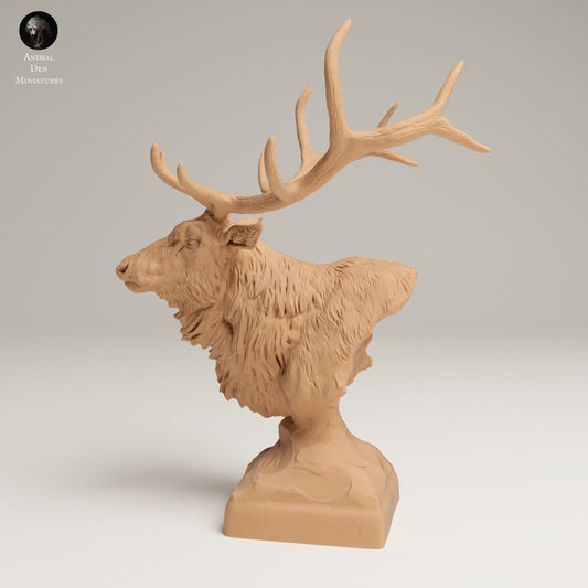 Productfoto dierenfiguur Animal Den Miniatures 0: wilde dierenfiguur: wapiti - buste (25_06_15)