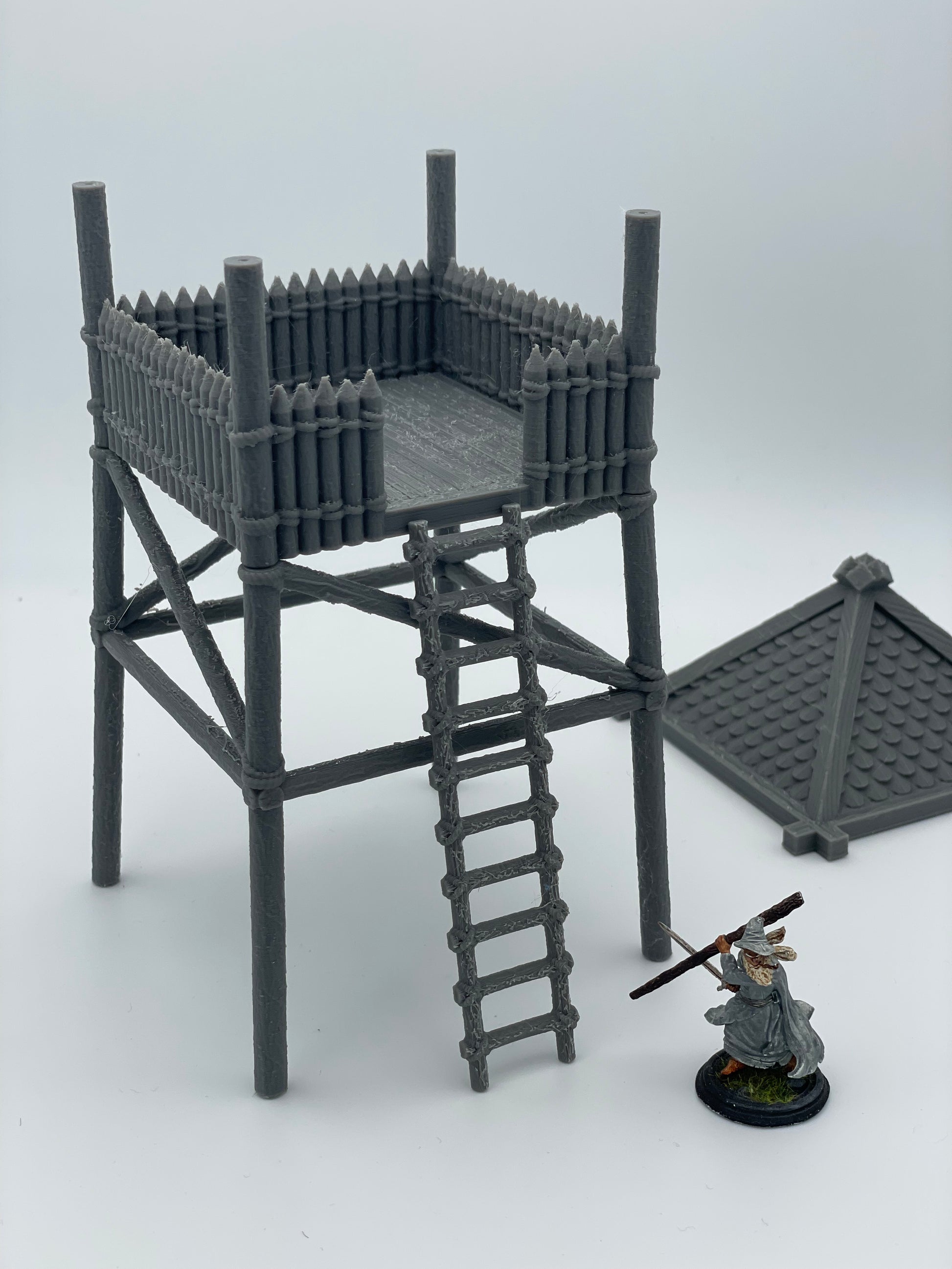 Produktfoto Tabletop 28mm The Printing Goes Ever On (TPGEO)  0: Wachturm aus Holz - Ausguck der Pferdeherren