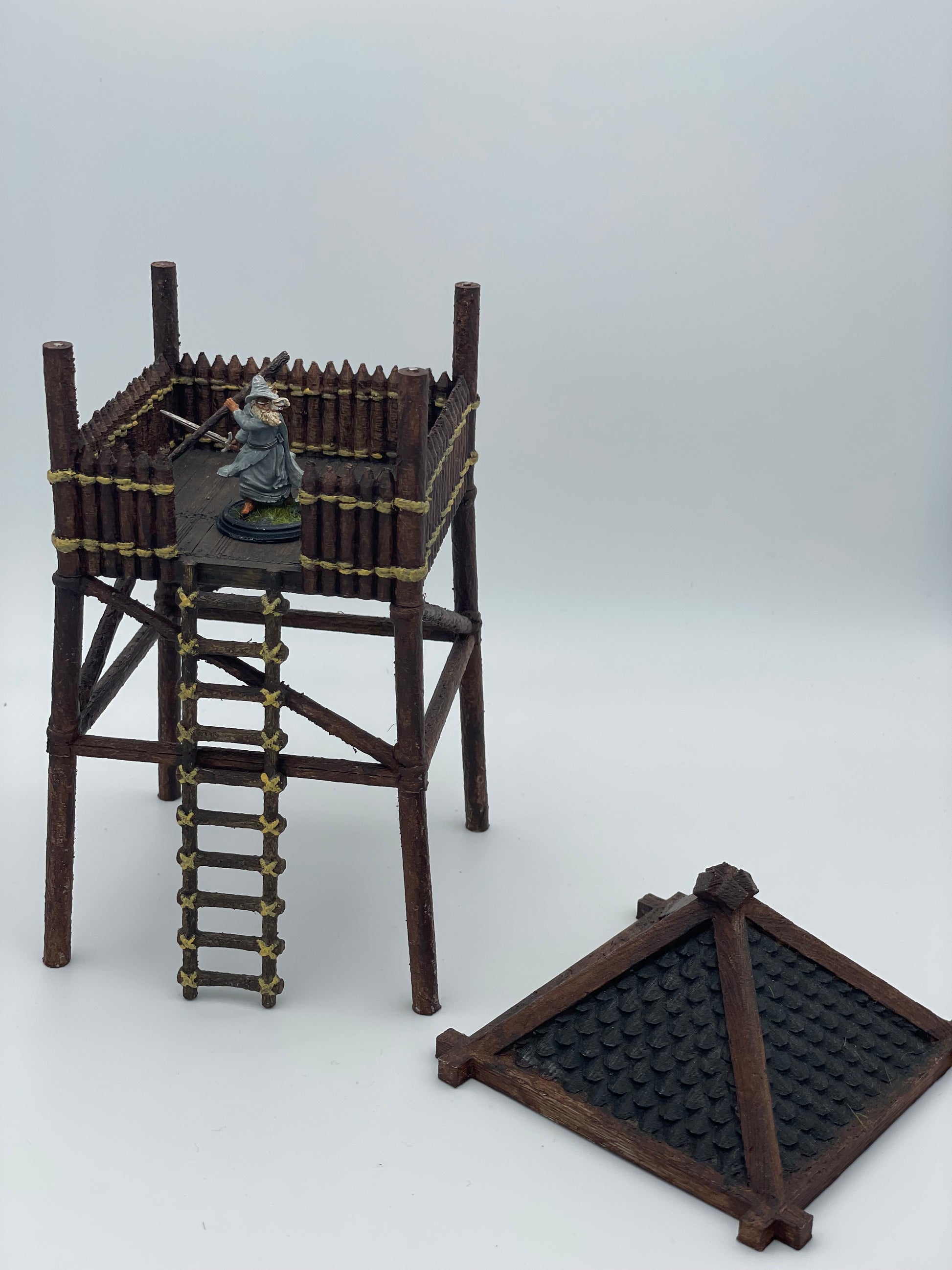 Produktfoto Tabletop 28mm The Printing Goes Ever On (TPGEO)  0: Wachturm aus Holz - Ausguck der Pferdeherren
