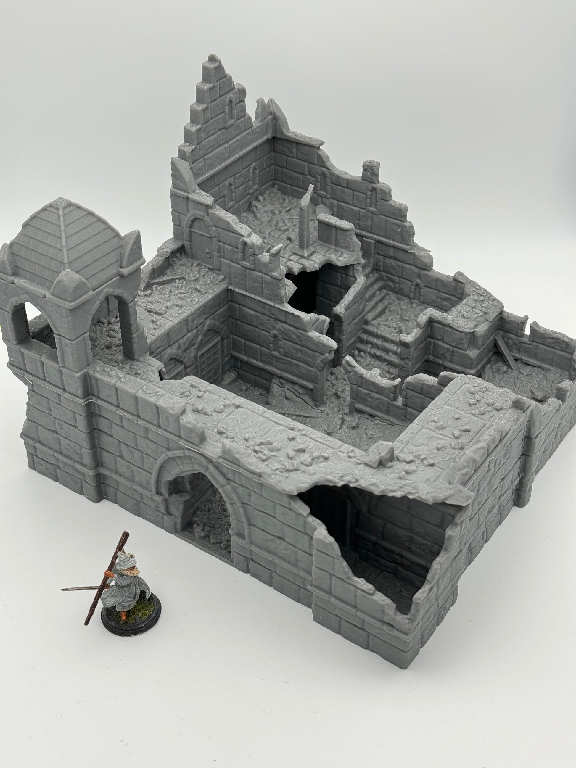 Productfoto Tabletop 28mm The Printing Goes Ever On (TPGEO) 0: Kazerne Ruïnes Ivory City - Gebouw Koninkrijk Gonthan - Kazerne Ruïnes Tabletop Terrain