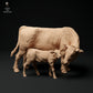 Productfoto Dierfiguur Diorama, Modelbouw: 0: Boerderij Dierfiguur: Koe en Kalf 2 - Red Devon Koe