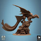 Productfoto Tabletop 28mm Lord of the Print (LotP) 0: Tabletop Miniatuur: Oeroude Draak Wyrm op Rotsklif, Berg- en Rotsdraak, Dreighouding, klaar om te springen, Baasmonster (24_09_E1)