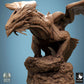 Productfoto Tabletop 28mm Lord of the Print (LotP) 0: Tabletop Miniatuur: Oude Draak Wyrm op Felsklip, Berg- en Rotsdraak, Dreighouding, klaar om te springen, Baasmonster (24_09_E1)