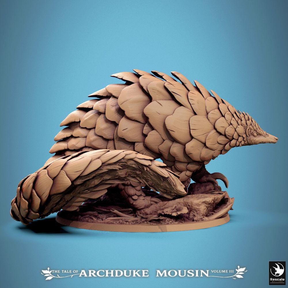 Productfoto Tabletop 28mm Lord of the Print (LotP) 1: Tabletop Miniatuur: Dire-Pangolin, Schubbeest en Pantserdier, Aardwroeter, Wachtersbeest, Dungeon-beest, Baasmonster (25_07_B1)